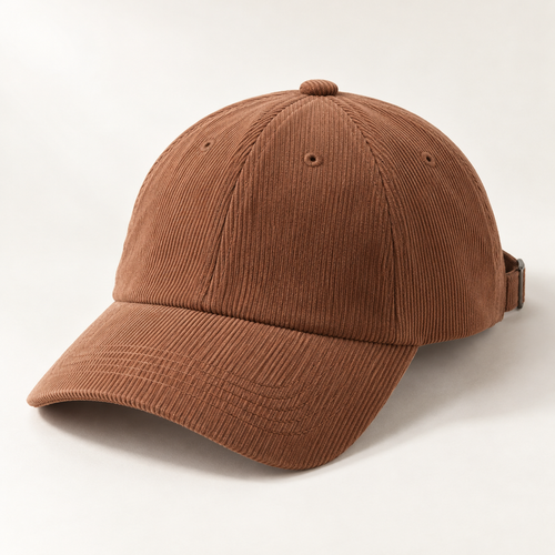 Clay Cord Cap in clay: complete front view