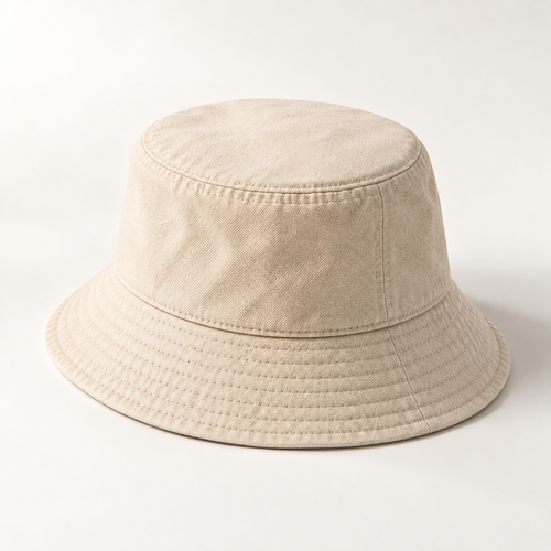 Cove Canvas Bucket in oat: crown and rear construction