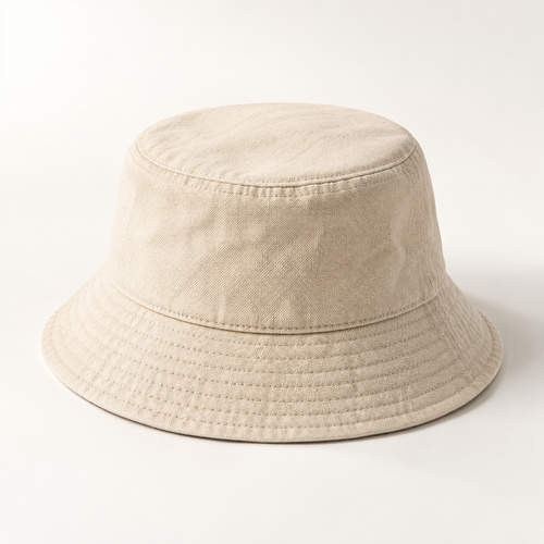 Cove Canvas Bucket in oat: complete front view