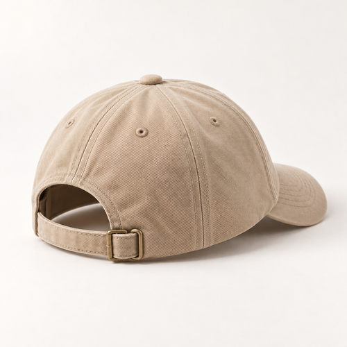 Dune Panel Cap in sand: crown and rear construction