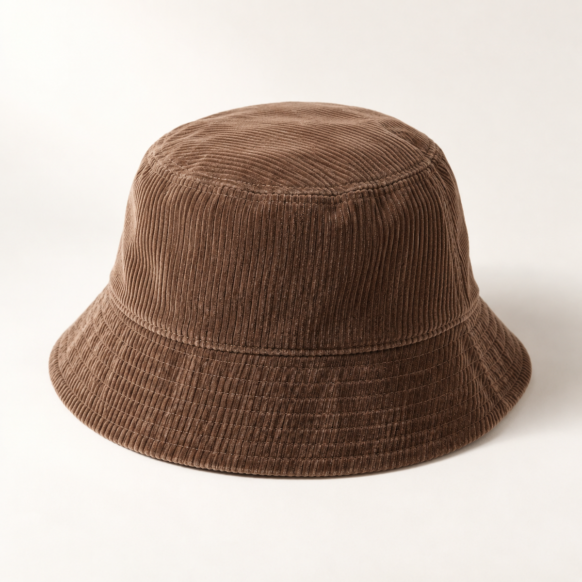 Terrace Cord Bucket in cocoa: complete front view